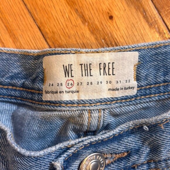 We the Free People Womens Size 26 Distressed Jeans Blue 100% Cotton - Picture 3 of 5